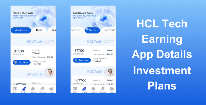 HCLTech Earning App Review: Investment Plans