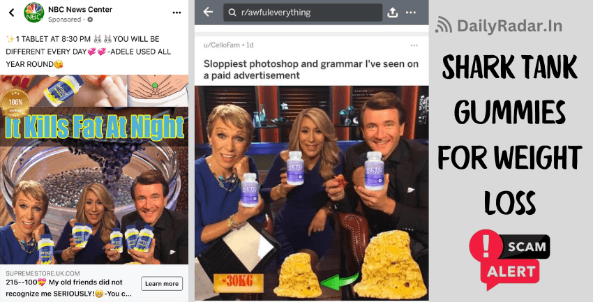 AI generated image of Sharks (Shark Tank Judges) holding Keto Gummies: Fake Ads