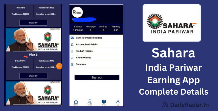 Sahara India Parivar Earning App Review:  Complete Details 2024